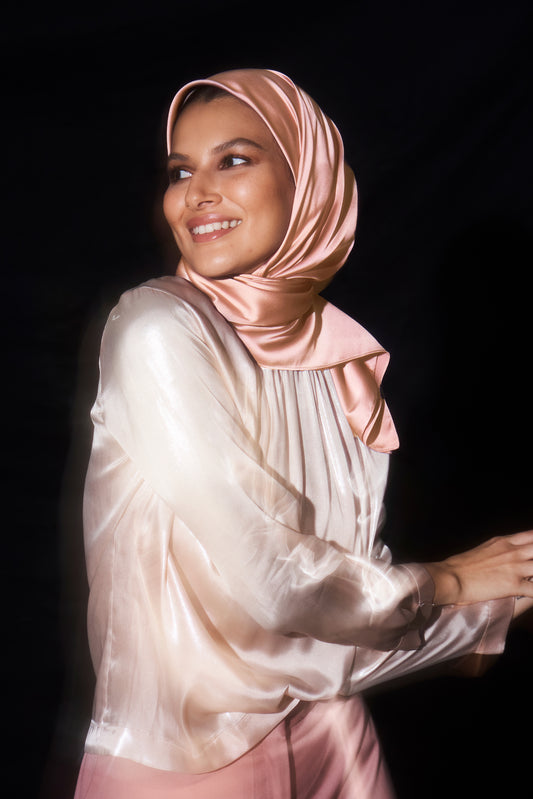 Perfect Satin Hijab - Pink Opal