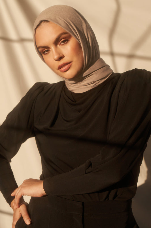Bamboo Woven Hijab - Fawn