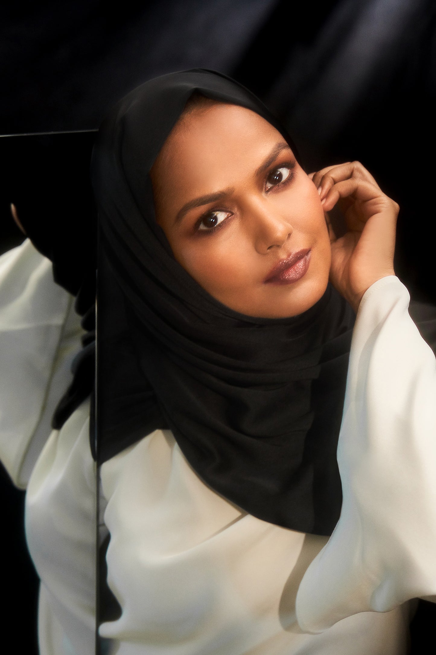 Perfect Satin Hijab - Black