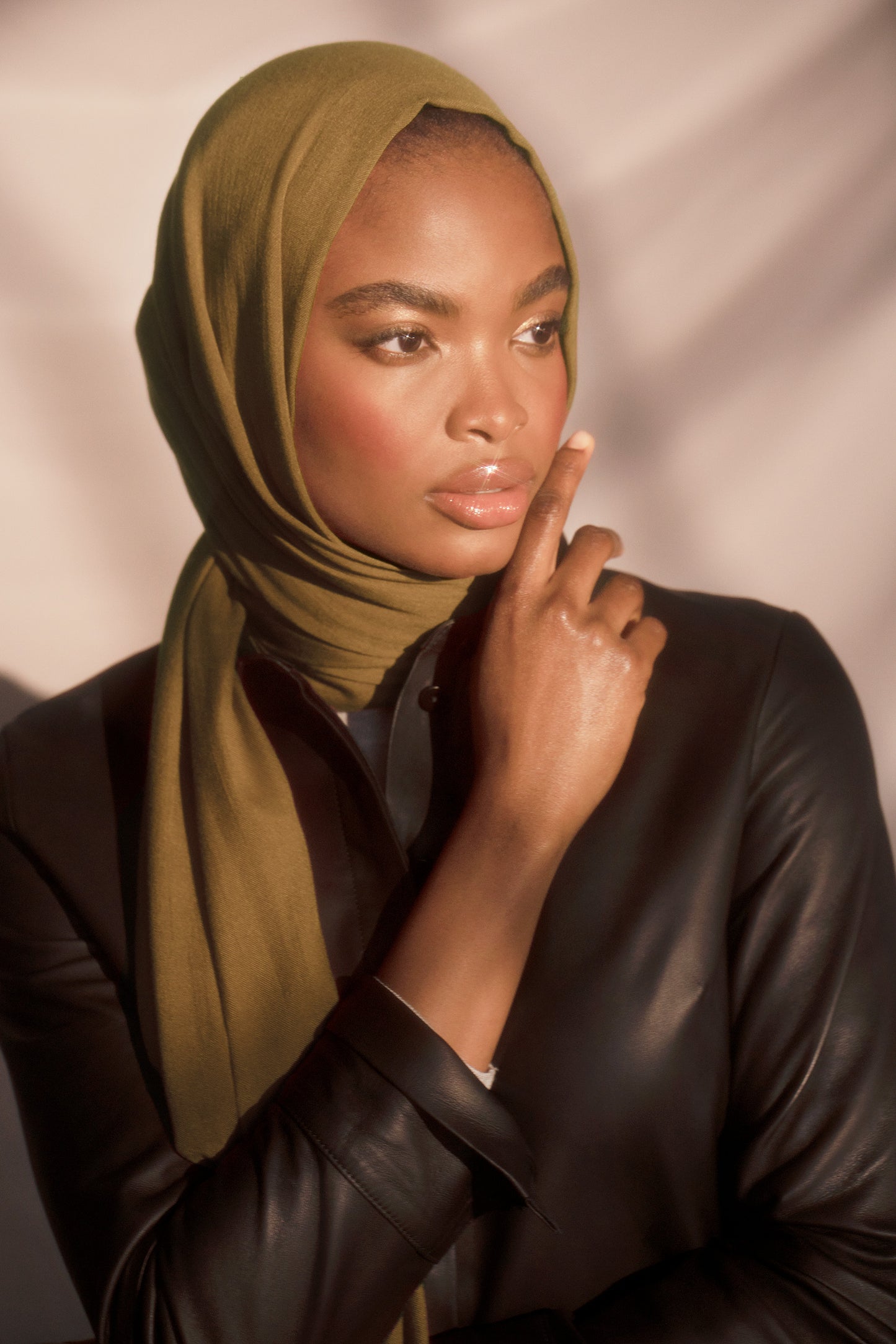 Bamboo Woven Hijab - Antique Moss