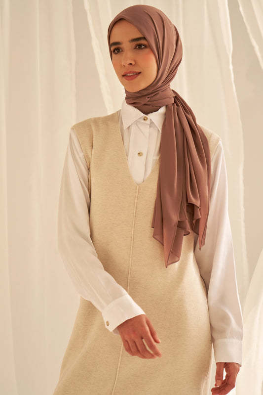 Everyday Chiffon Hijab - Chestnut