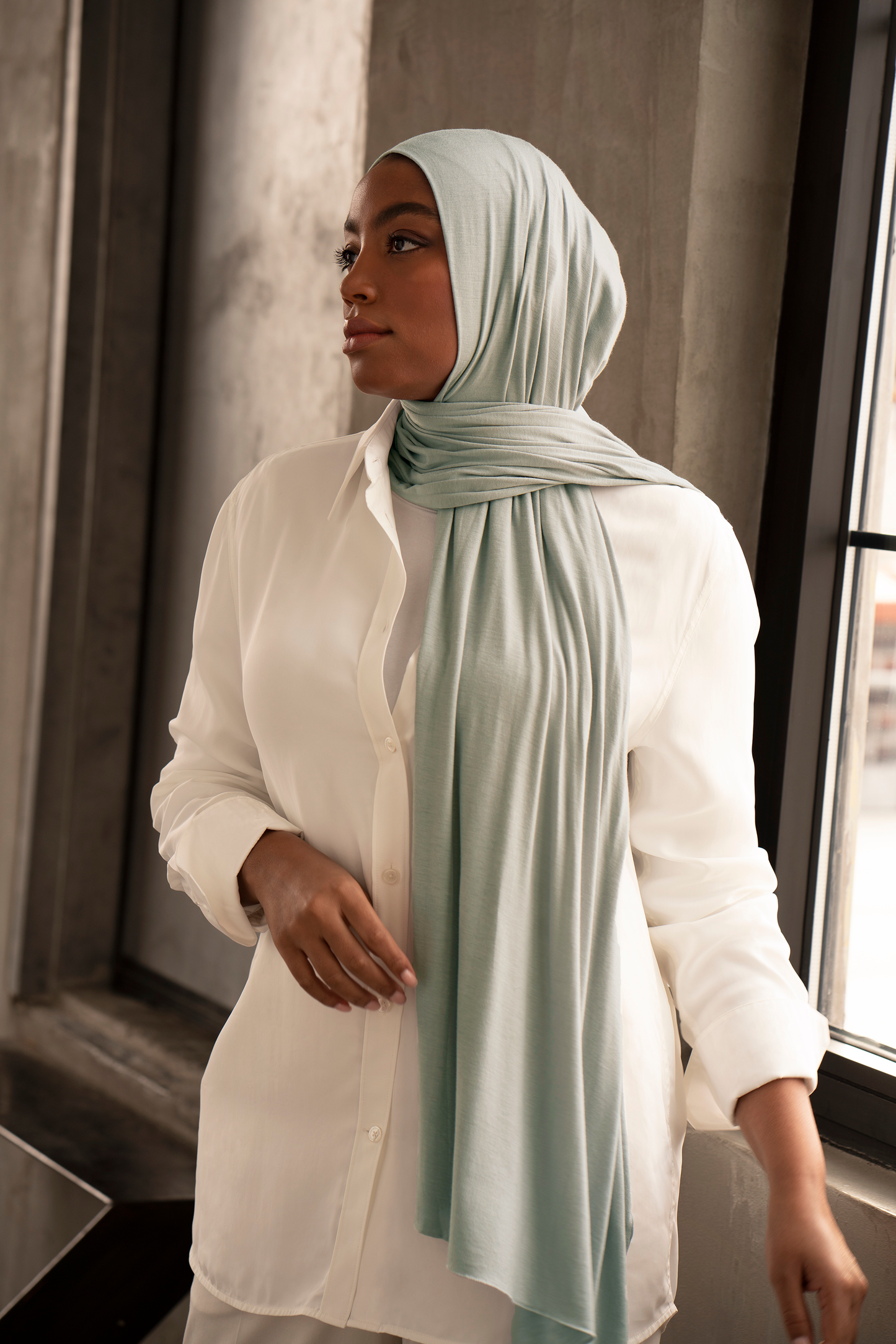 Premium Jersey Hijab - Eucalyptus