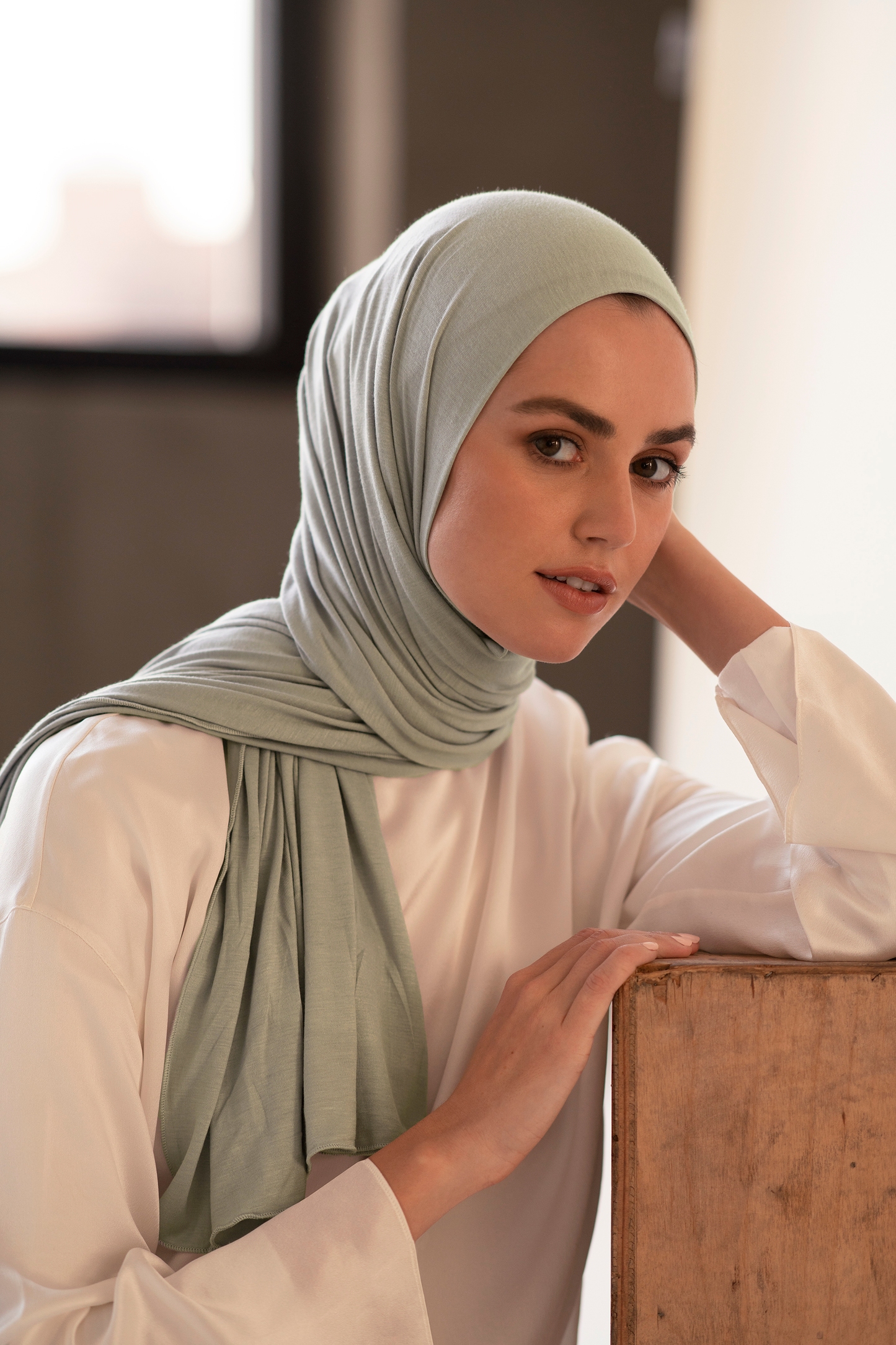 Premium Jersey Hijab - Eucalyptus