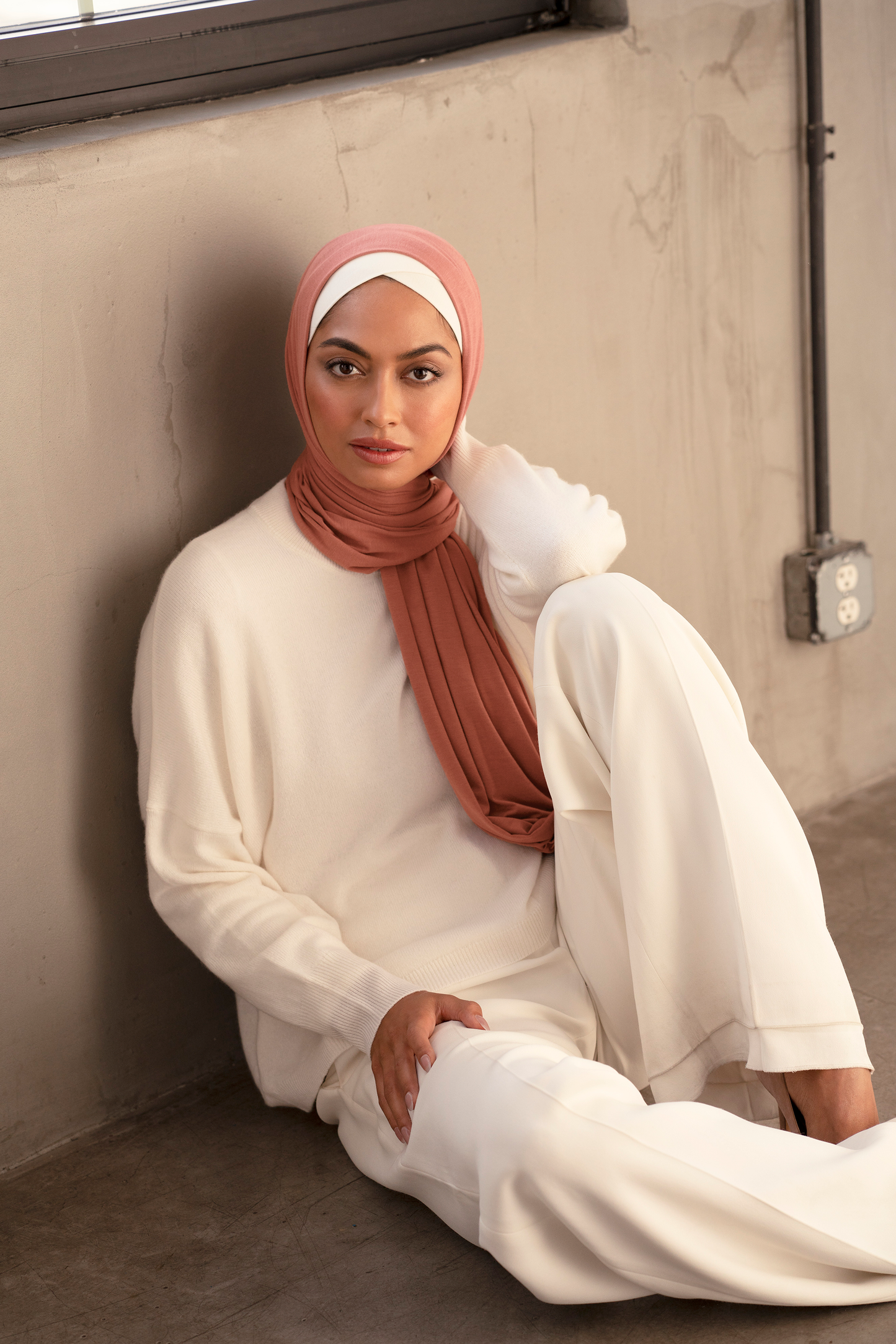 Premium Jersey Hijab - Grapefruit