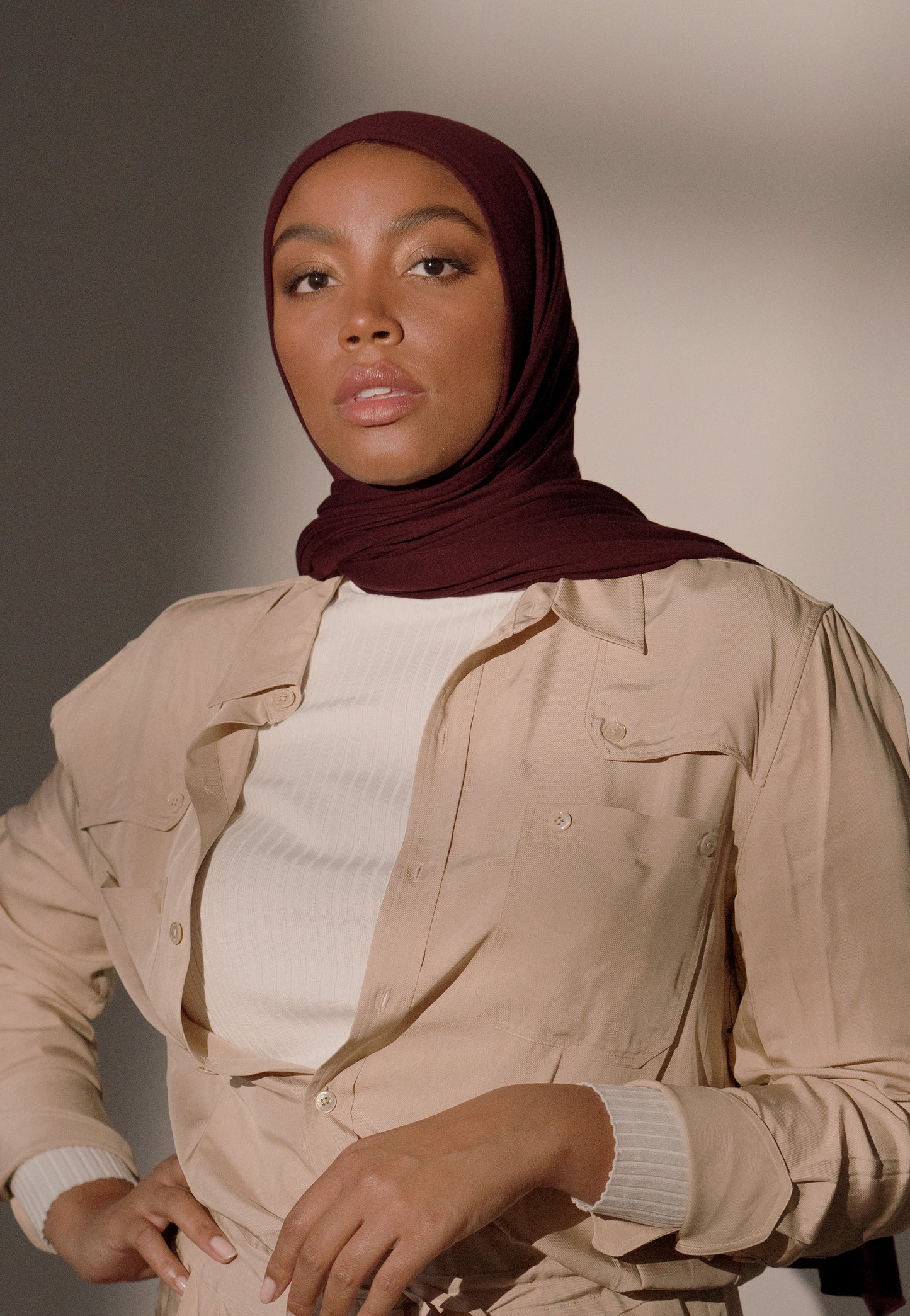 Premium Jersey Hijab - Mahogany