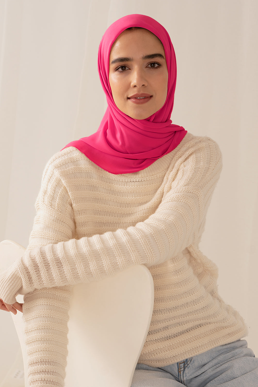 Everyday Chiffon Hijab - Hot Pink