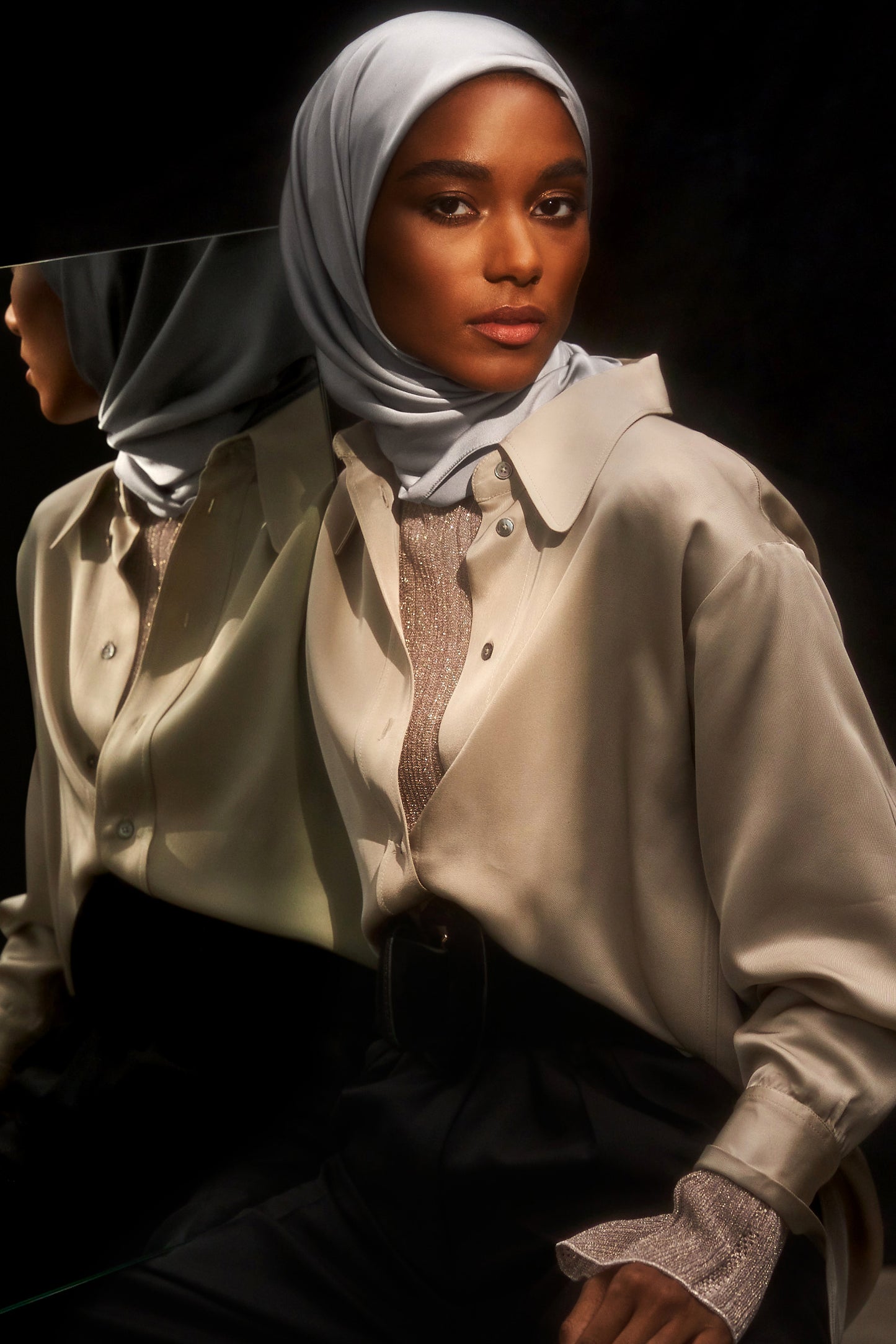 Perfect Satin Hijab - Silver