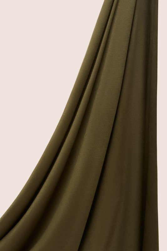 Premium Jersey Hijab - Dark Olive