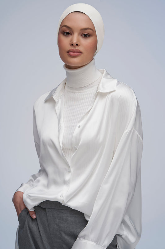 Classic Foundations Set - Ivory Underscarf + Large Scrunchie