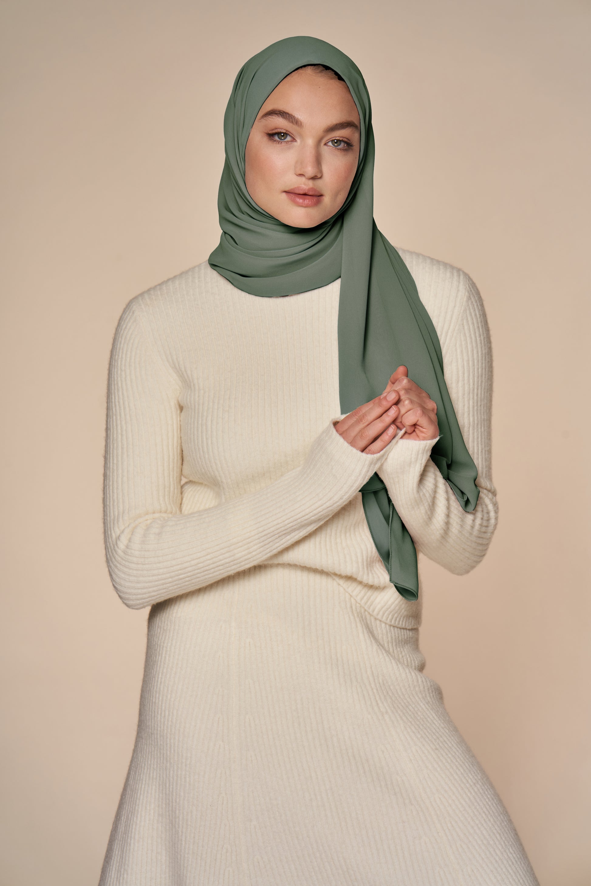 Everyday Chiffon Hijab - Matte Green Haute Hijab Everyday Chiffon Hijab - Matte Green Haute Hijab