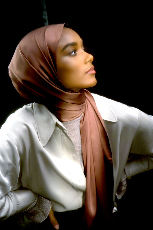 Perfect Satin Hijab - Chestnut