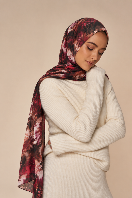 Bordeaux Bloom Hijab