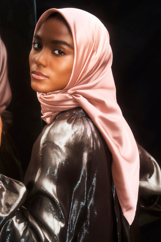Perfect Satin Hijab - Pink Opal