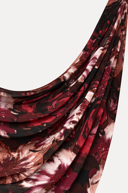 Bordeaux Bloom Hijab