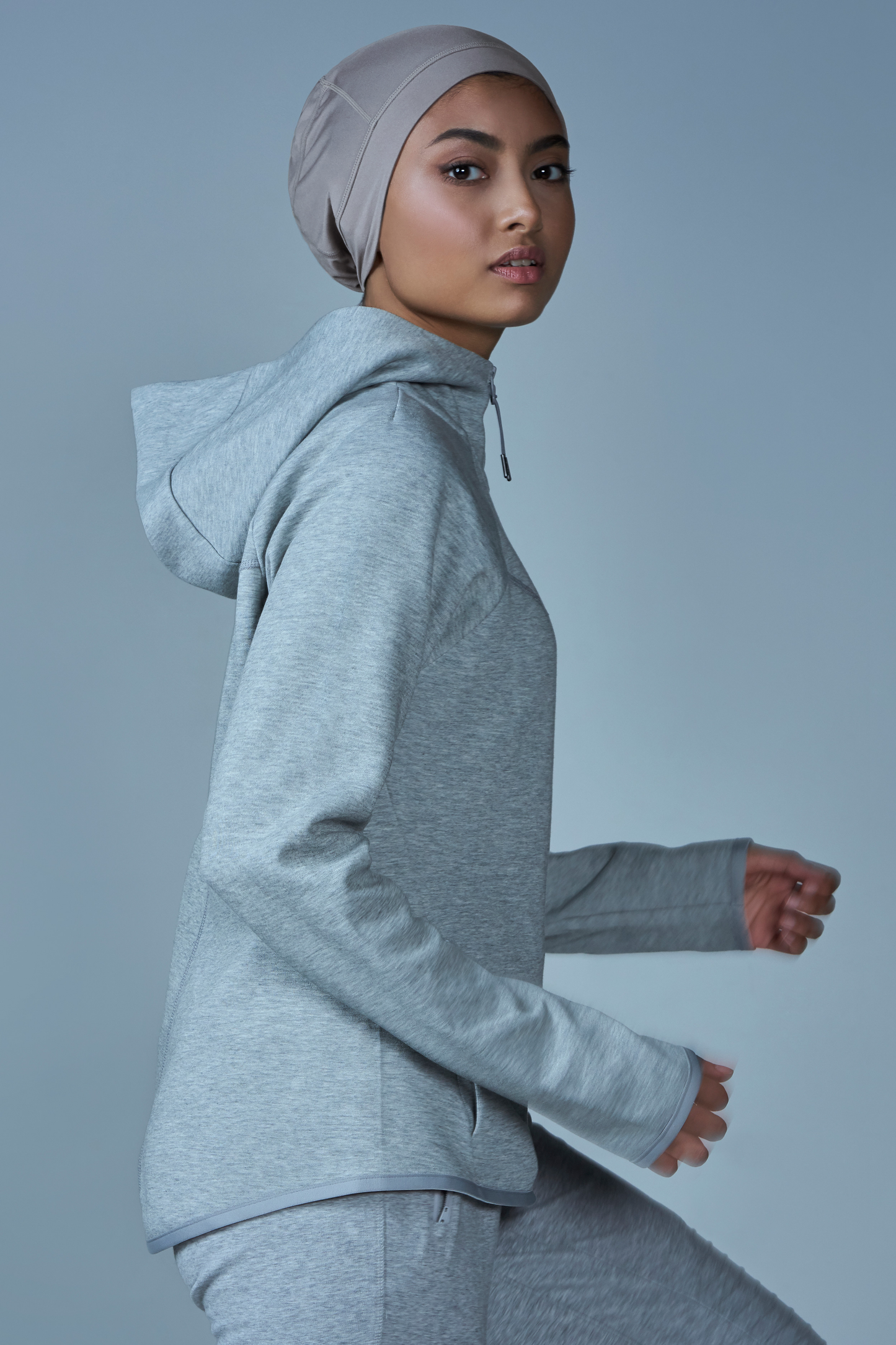 Tech Sport Hijab Set - Smoke