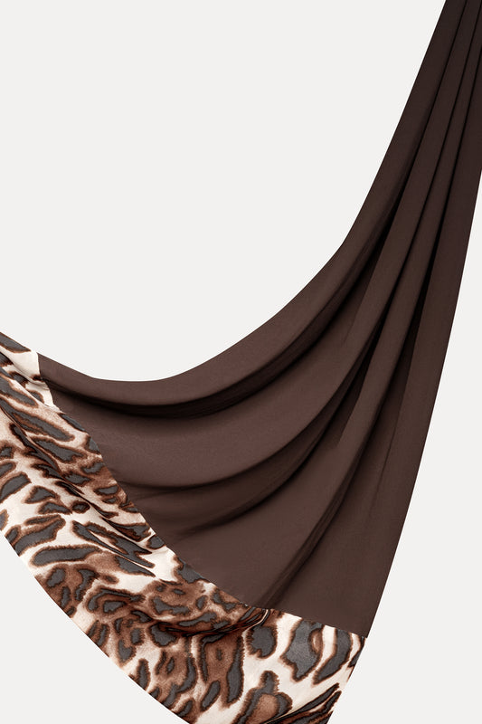 Print-Edge Hijab - Espresso