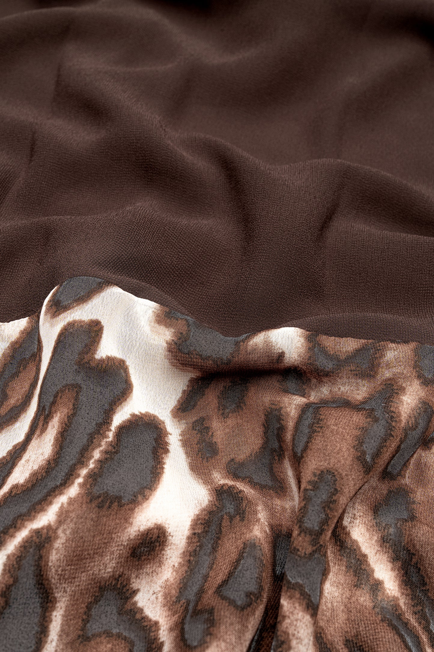 Print-Edge Hijab - Espresso