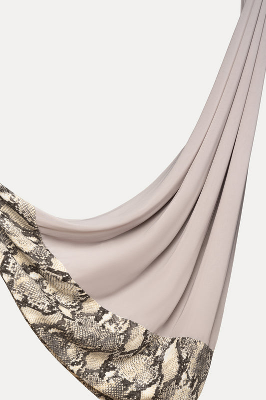 Print-Edge Hijab - Pewter