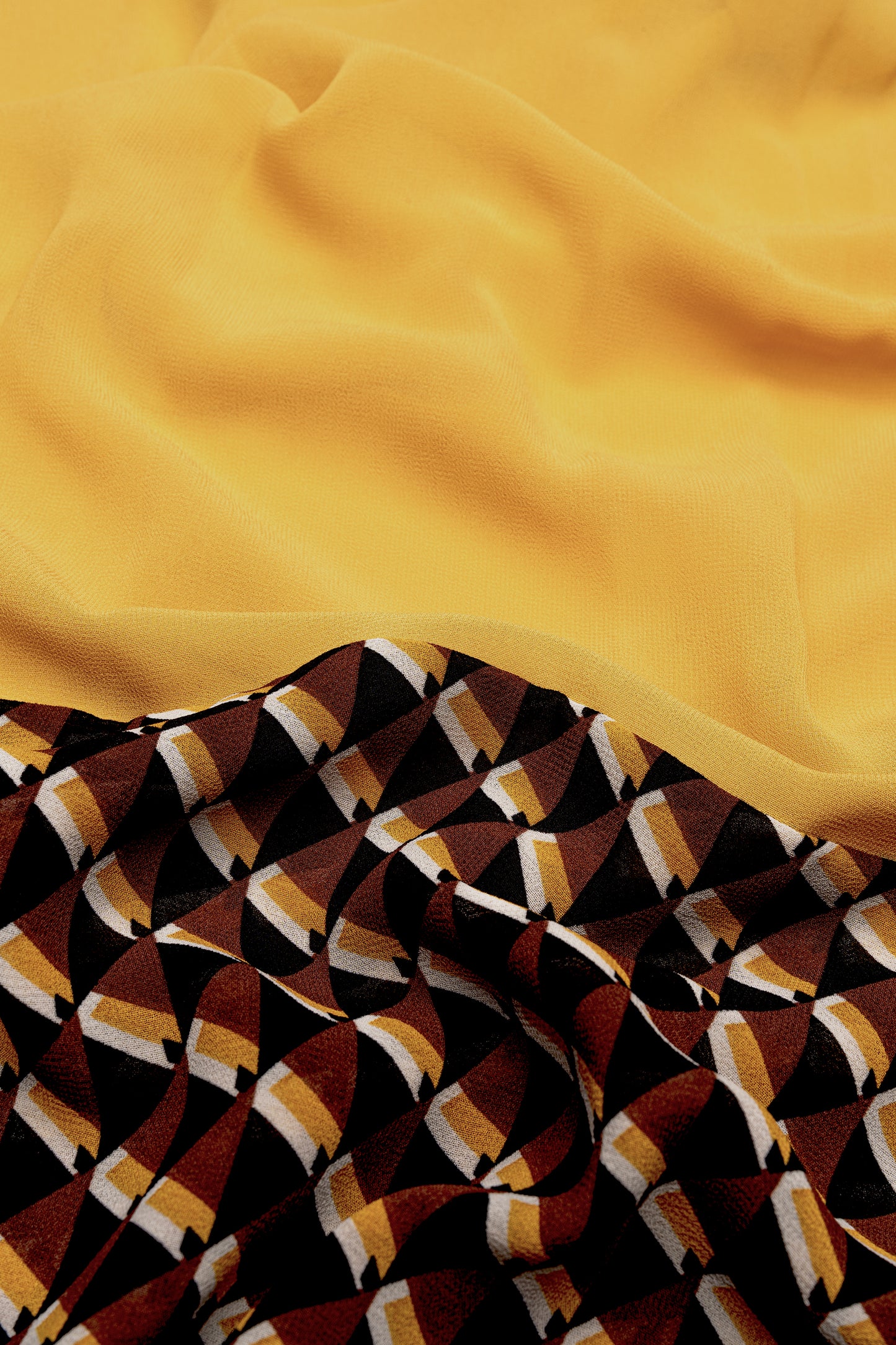 Print-Edge Hijab - Gold
