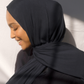 Bamboo Woven Hijab - Midnight Slate