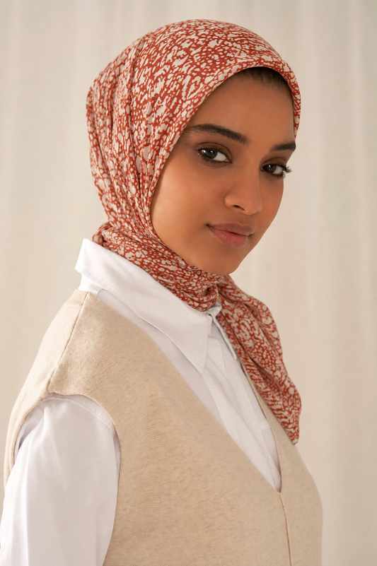 Saffron Silk Hijab