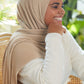 Fine Pleat Hijab - Latte