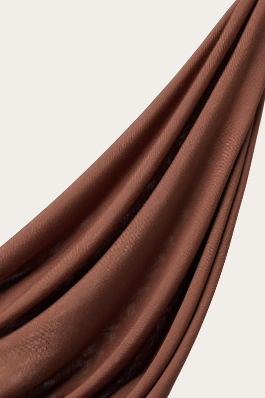 Bamboo Woven Hijab - Chestnut