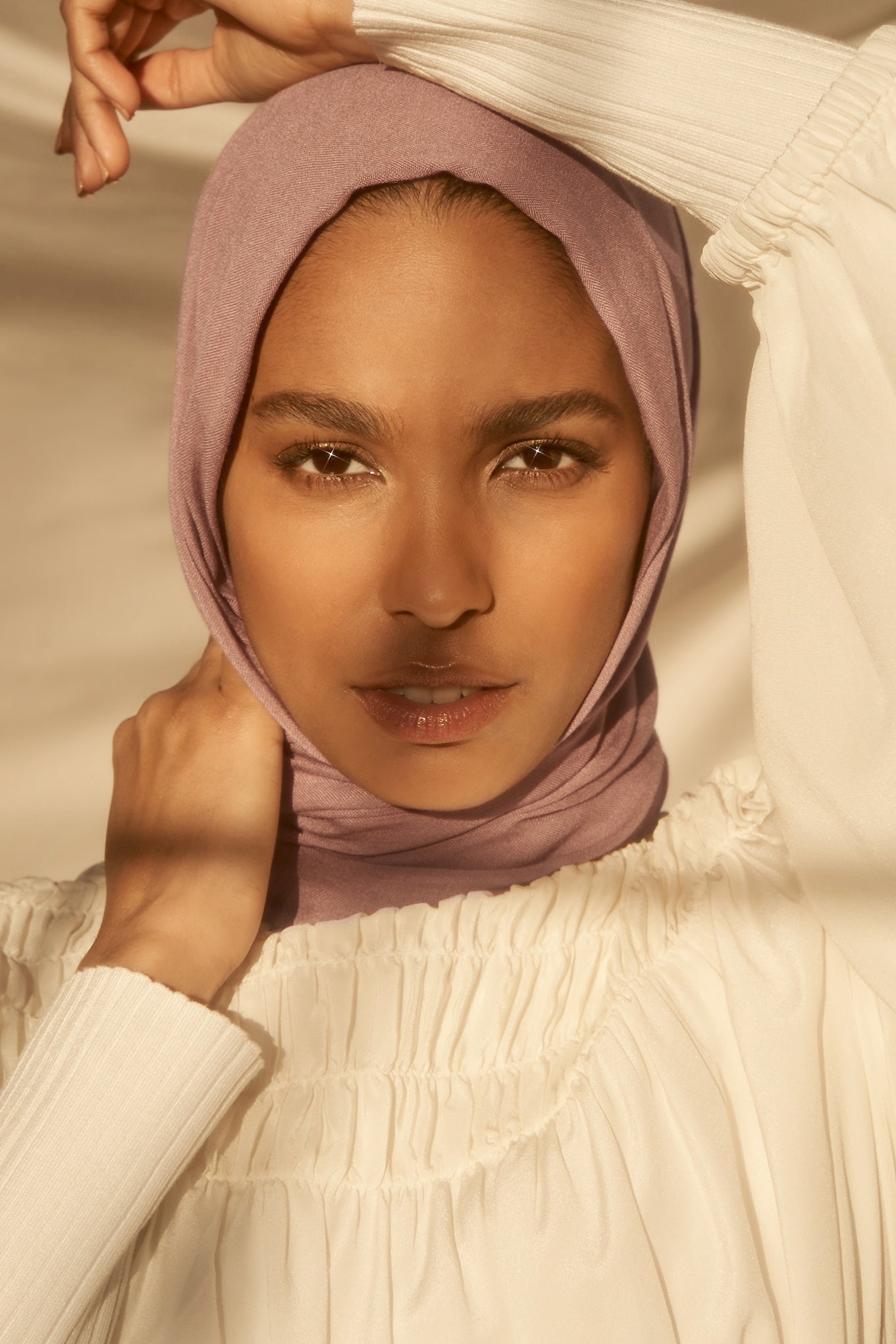 Bamboo Woven Hijab - Rose Quartz