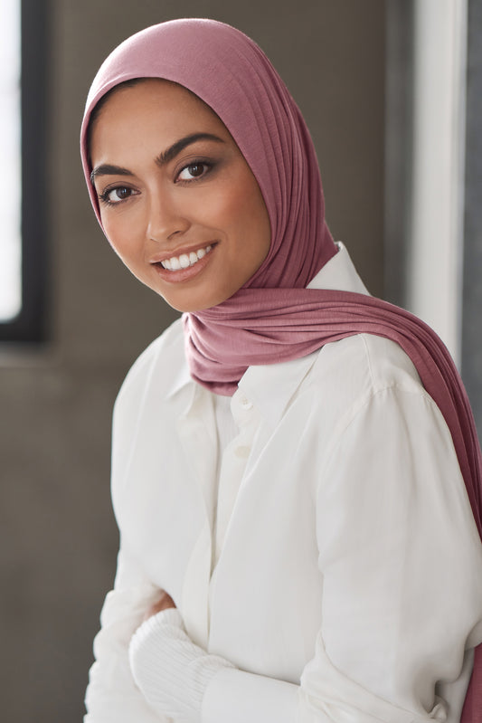 Premium Jersey Hijab - Dusty Rose