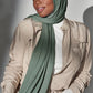 Premium Jersey Hijab - Matte Green