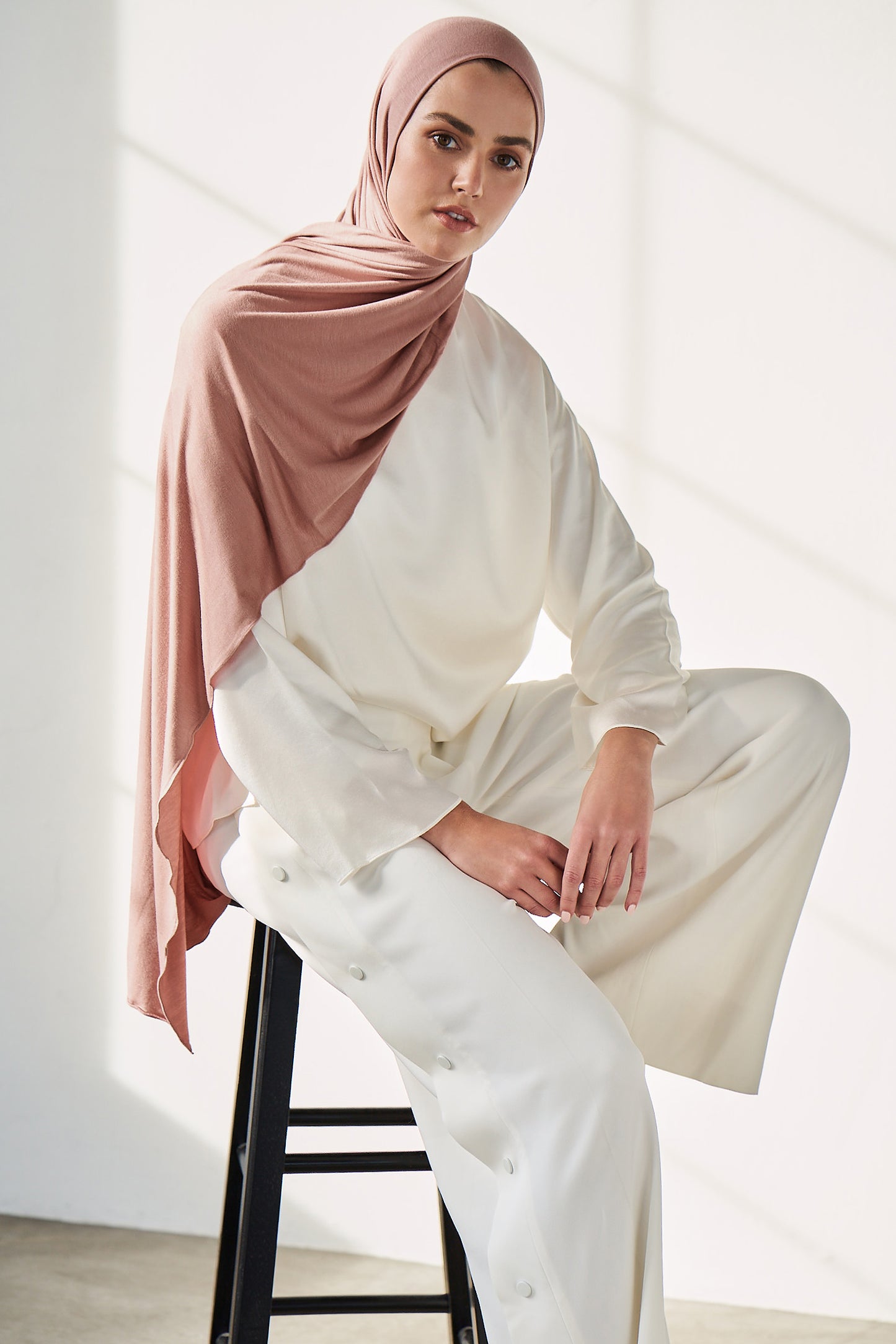 Premium Jersey Hijab in Heavenly Pink Scarf