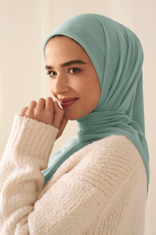 Recycled Chiffon Hijab - Sage
