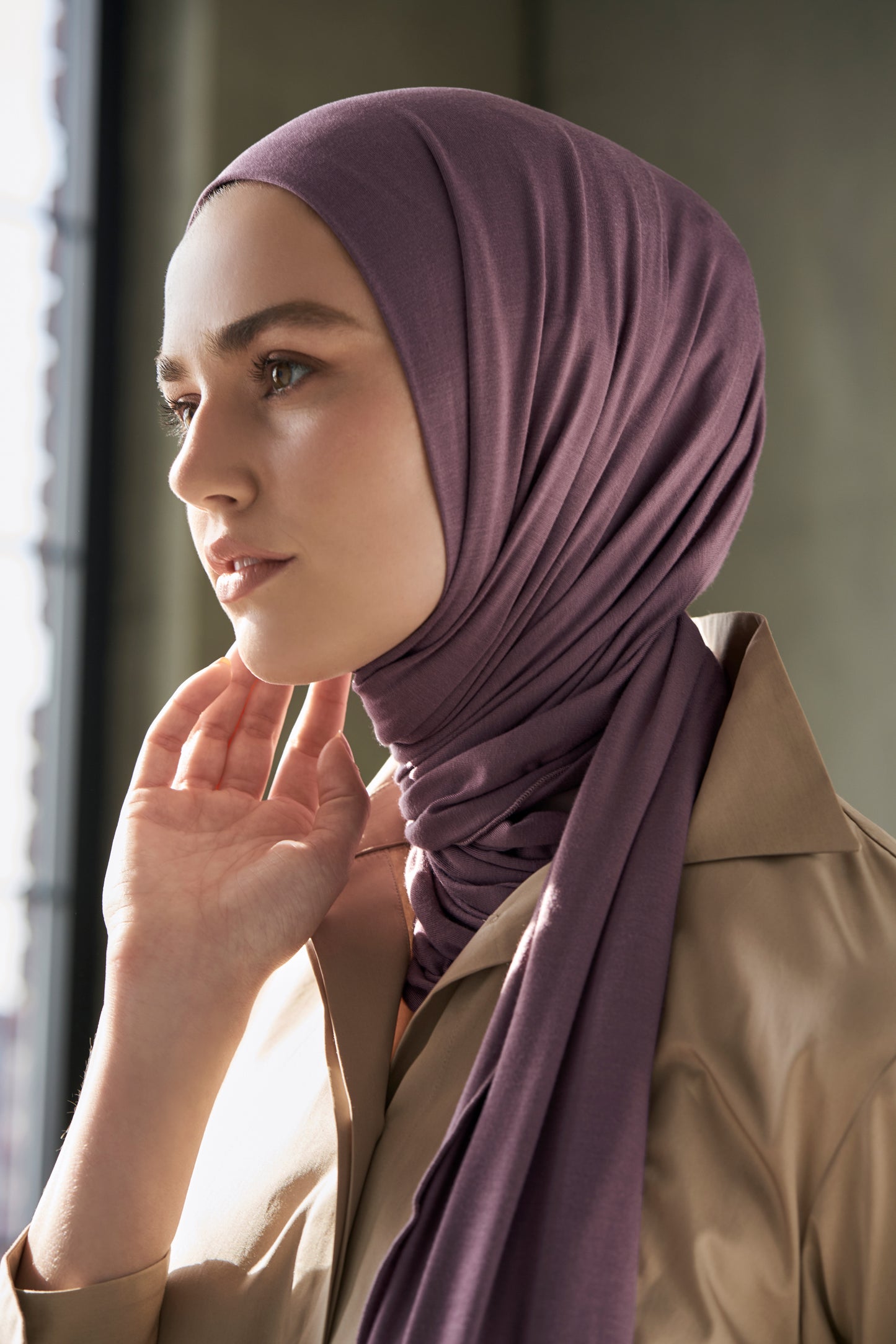 Premium Jersey Hijab - Fig