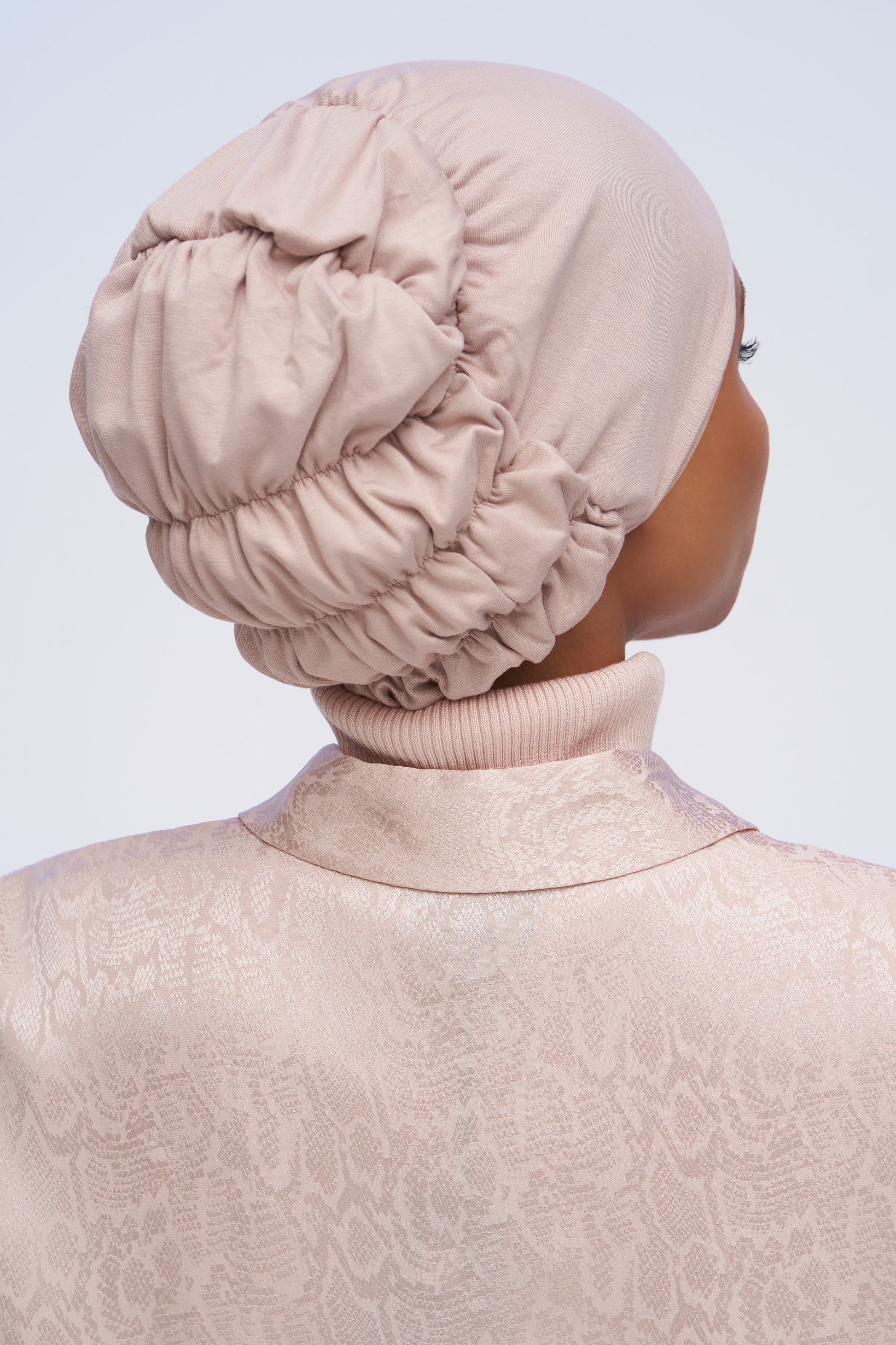 Under Scarf Satin Lined Hijab Cap Silk-Blend Satin Underscarf Mink