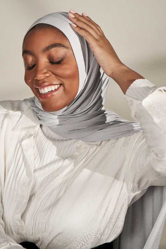 Premium Jersey Hijab - Dove Grey