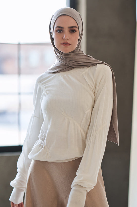 Premium Jersey Hijab - Pewter
