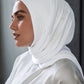 Premium Jersey Hijab - White