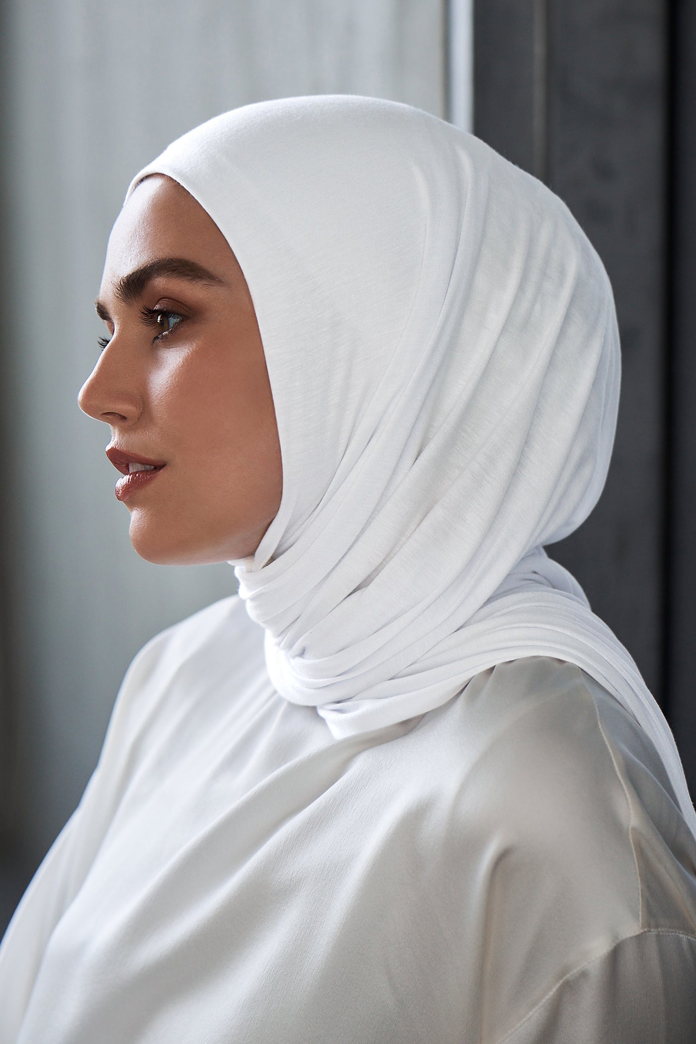 White Jersey Hijab – Haute Hijab