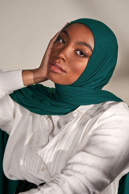 Premium Jersey Hijab - Evergreen