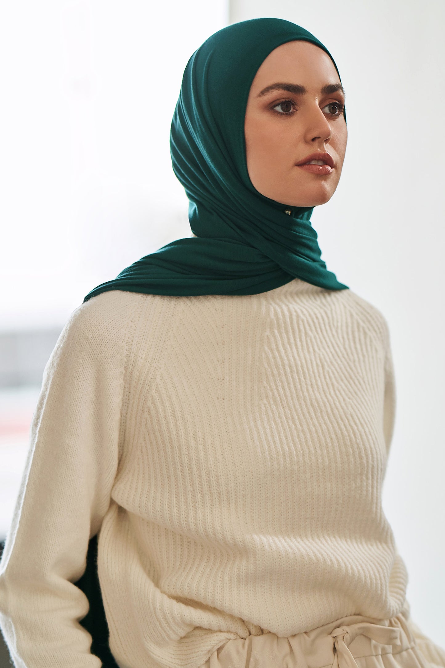 Premium Jersey Hijab - Evergreen