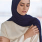 Premium Jersey Hijab - Navy