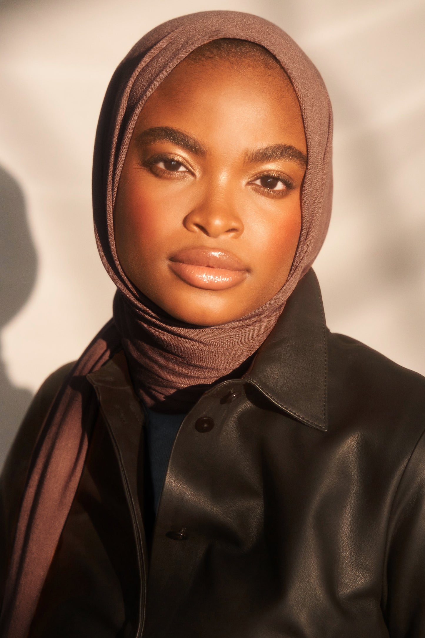 Bamboo Woven Hijab - Chestnut