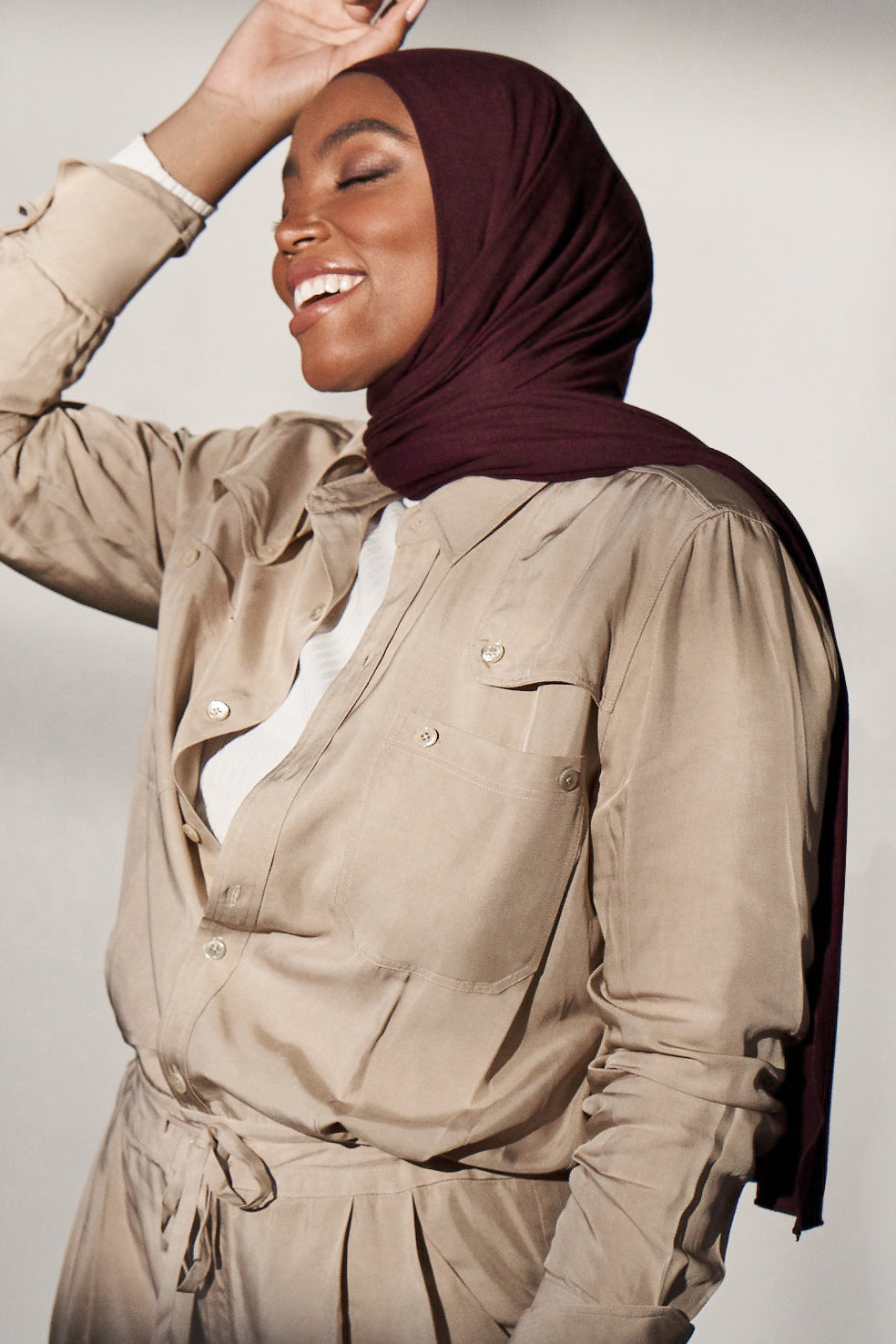 Premium Jersey Hijab - Deep Fig