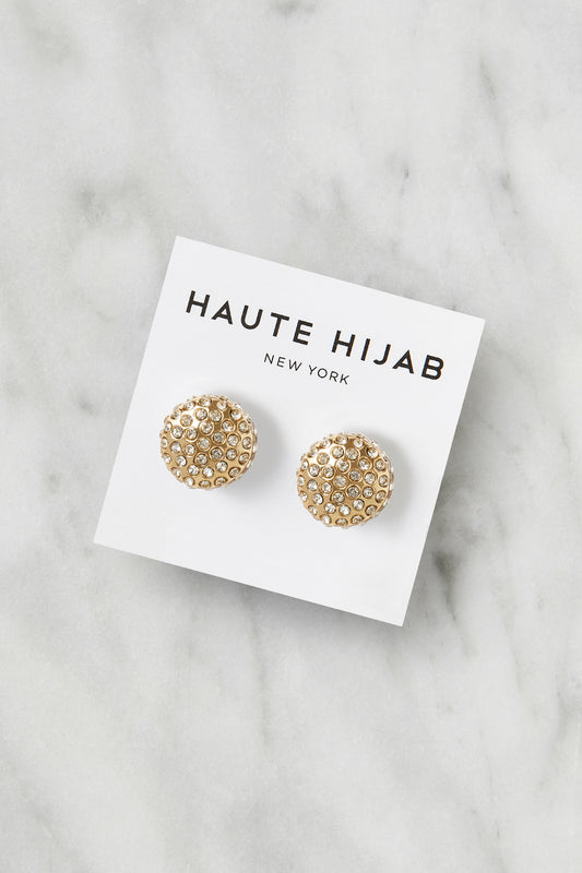 Pavé Crystal Hijab Magnets - Gold