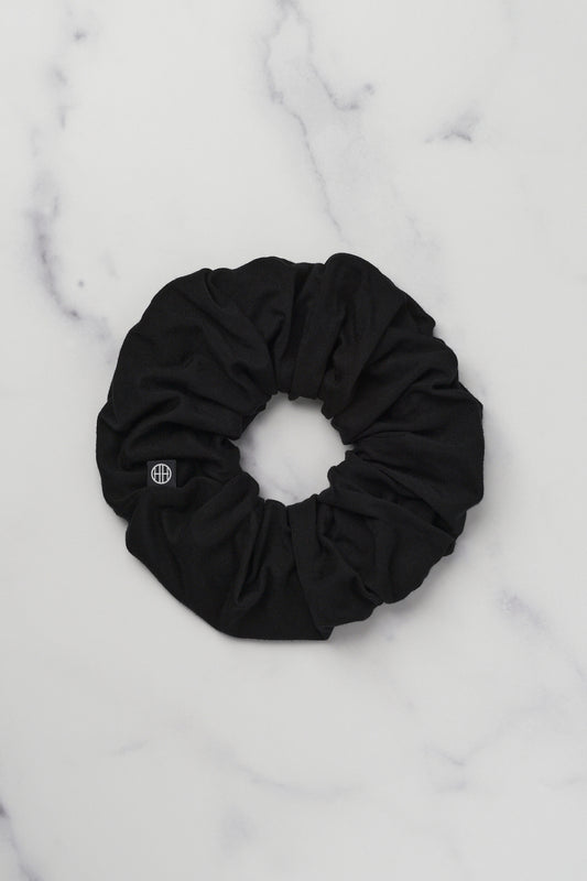 Large Bamboo Jersey Scrunchie – Black