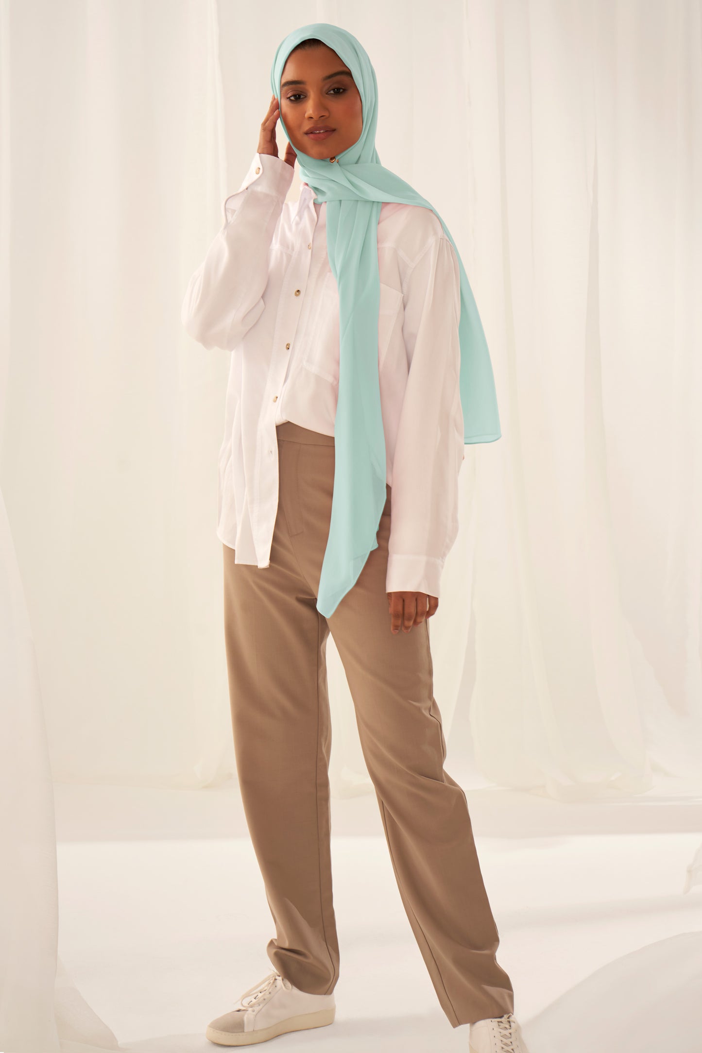 Everyday Chiffon Hijab - Pale Mint