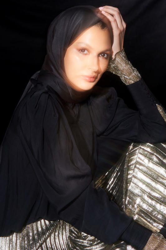 Perfect Satin Hijab - Black