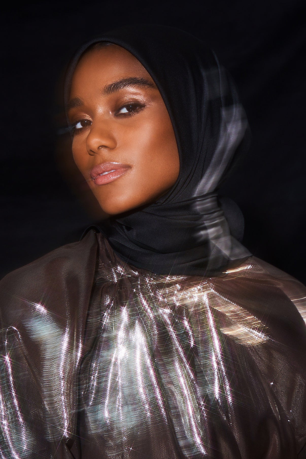 Black Satin Hijab – Haute Hijab