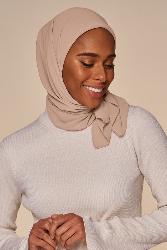 Fine Pleat Hijab - Latte – Haute Hijab