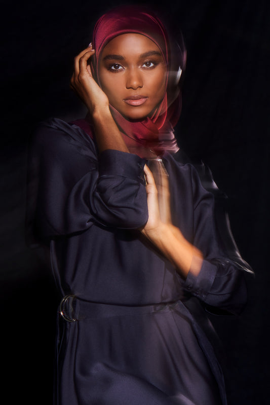 Perfect Satin Hijab - Bordeaux